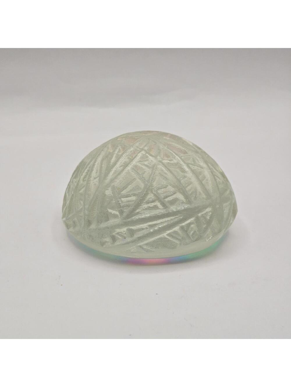 Unique Iridescent Art Glass Paperweight